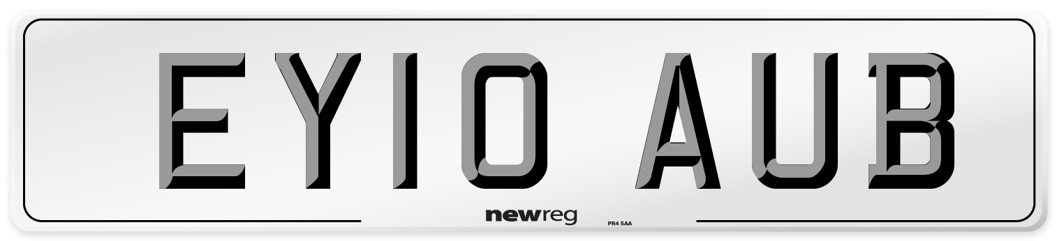 EY10 AUB Number Plate from New Reg